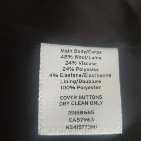 NORDSTROM Signature One Button Wool Blend Blazer - Picture 10 of 10